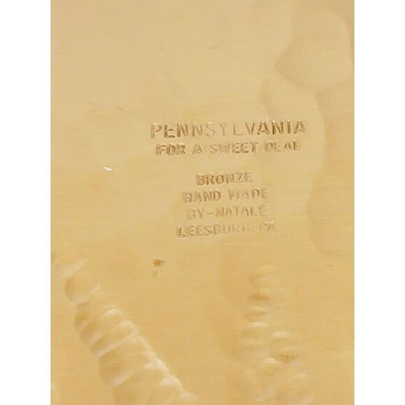 Bronze Hand Made Natale Grove City PA Vtg. Ltd. Edition Bronze Plate Sailboats - Picture 6 of 8